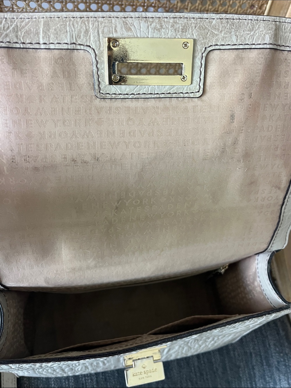 Kate Spade knightsbridge Doris gray crocodile embossed leather Crossbody - Picture 11 of 15